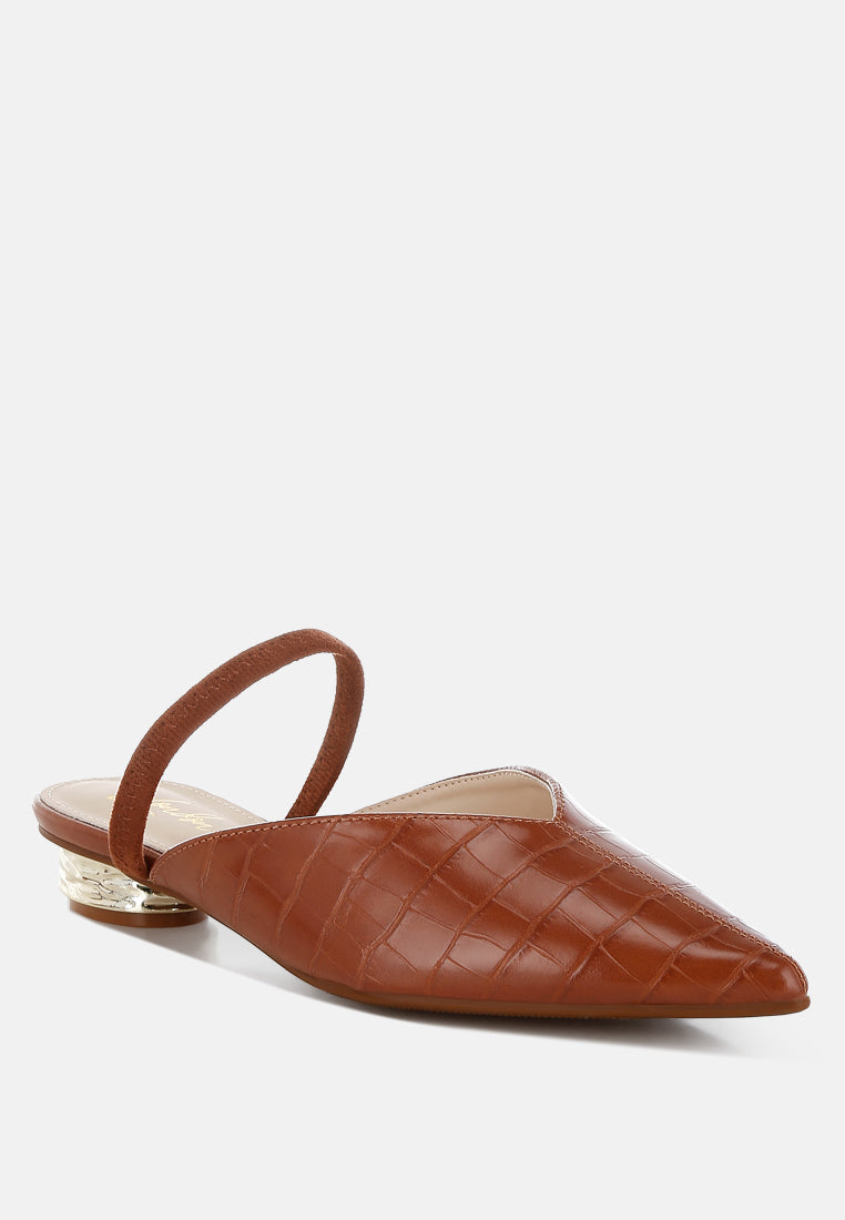 renata fantasy heel croco mules#color_tan