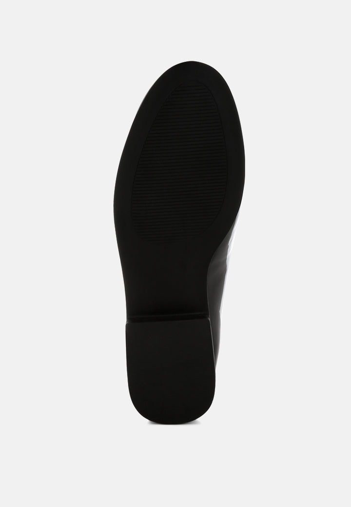 patent faux leather loafers by mode#color_black