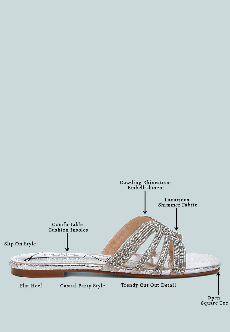 dindy rhinestone cut out flats#color_silver