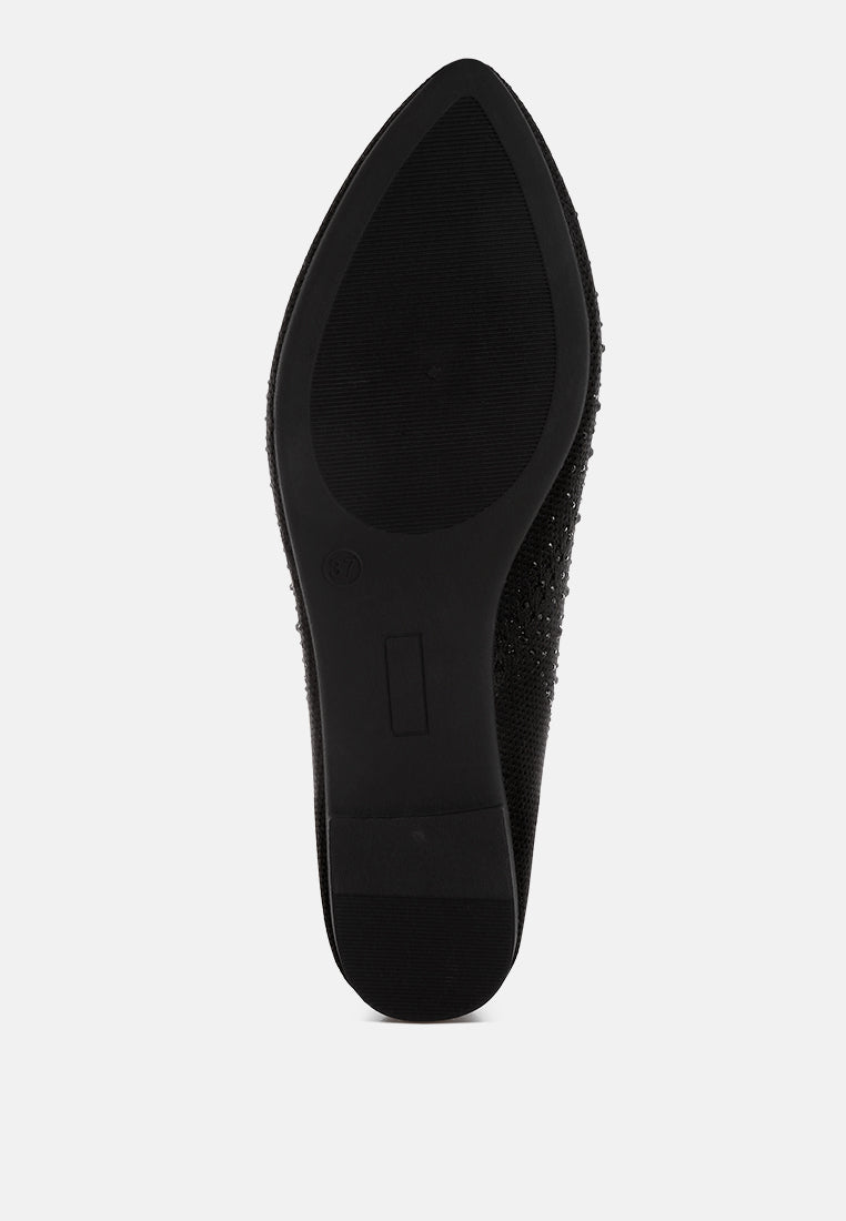 london rag women's rhinestone embellished pull tab loafers by motes#color_black