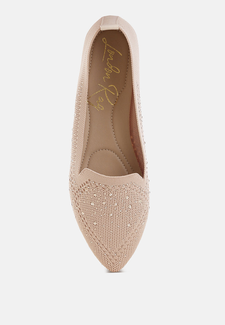 abedi rhinestone embellished pull tab loafers#color_beige
