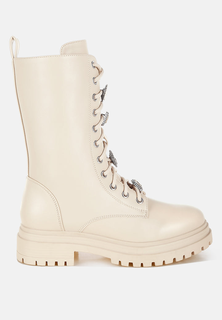 rhinestone jewelled chunky boots by mode#color_beige