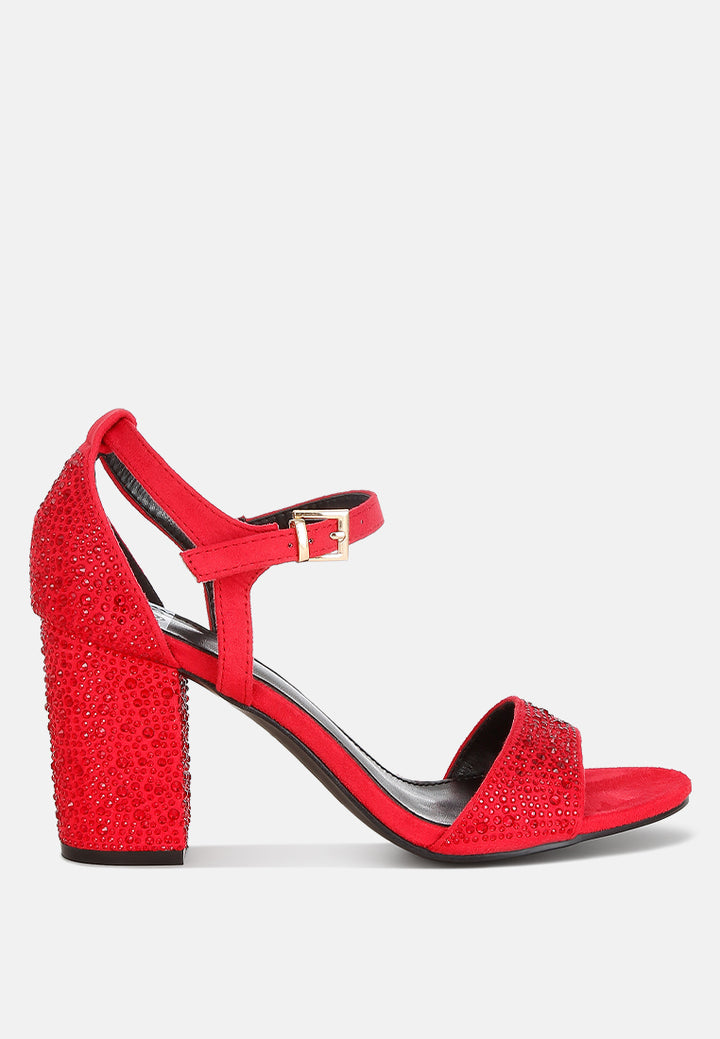 rhinestones embellished sandals by ruw#color_red