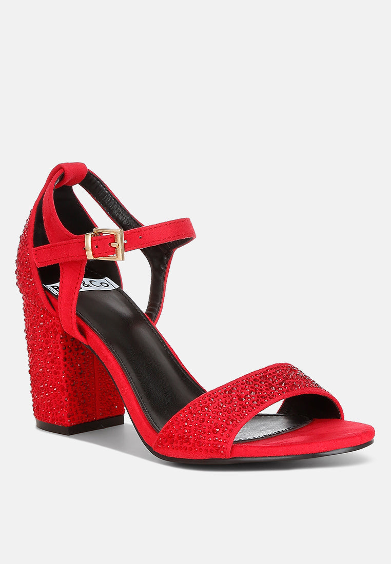 rhinestones embellished sandals by ruw#color_red