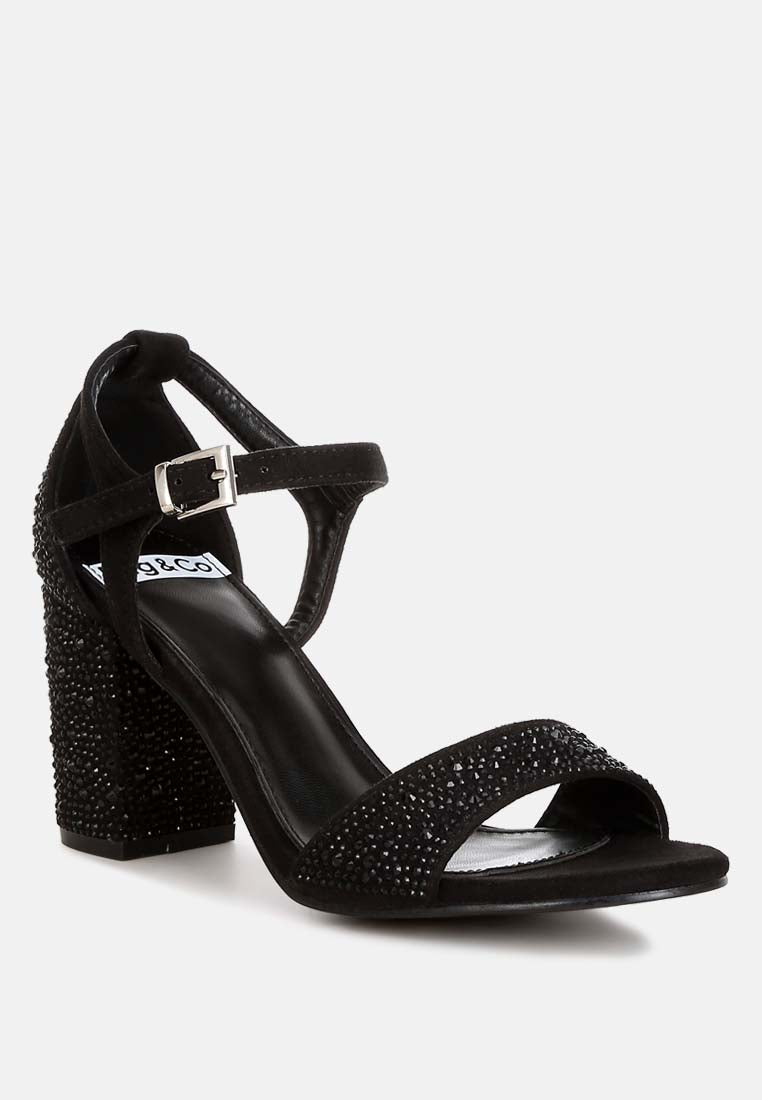 rhinestones embellished sandals by ruw#color_black