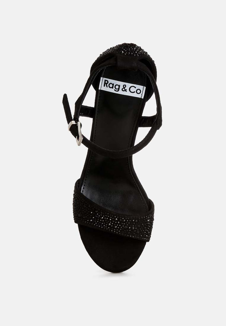 rhinestones embellished sandals by ruw#color_black