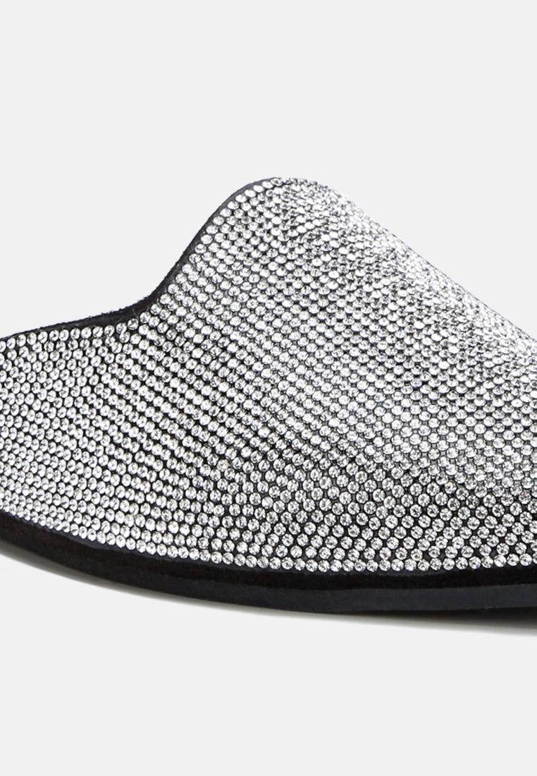 Rhinestones Mules by ruw#color_black