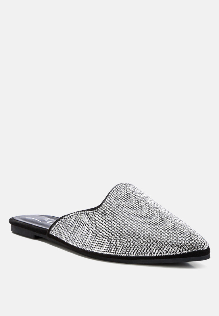 Rhinestones Mules by ruw#color_black