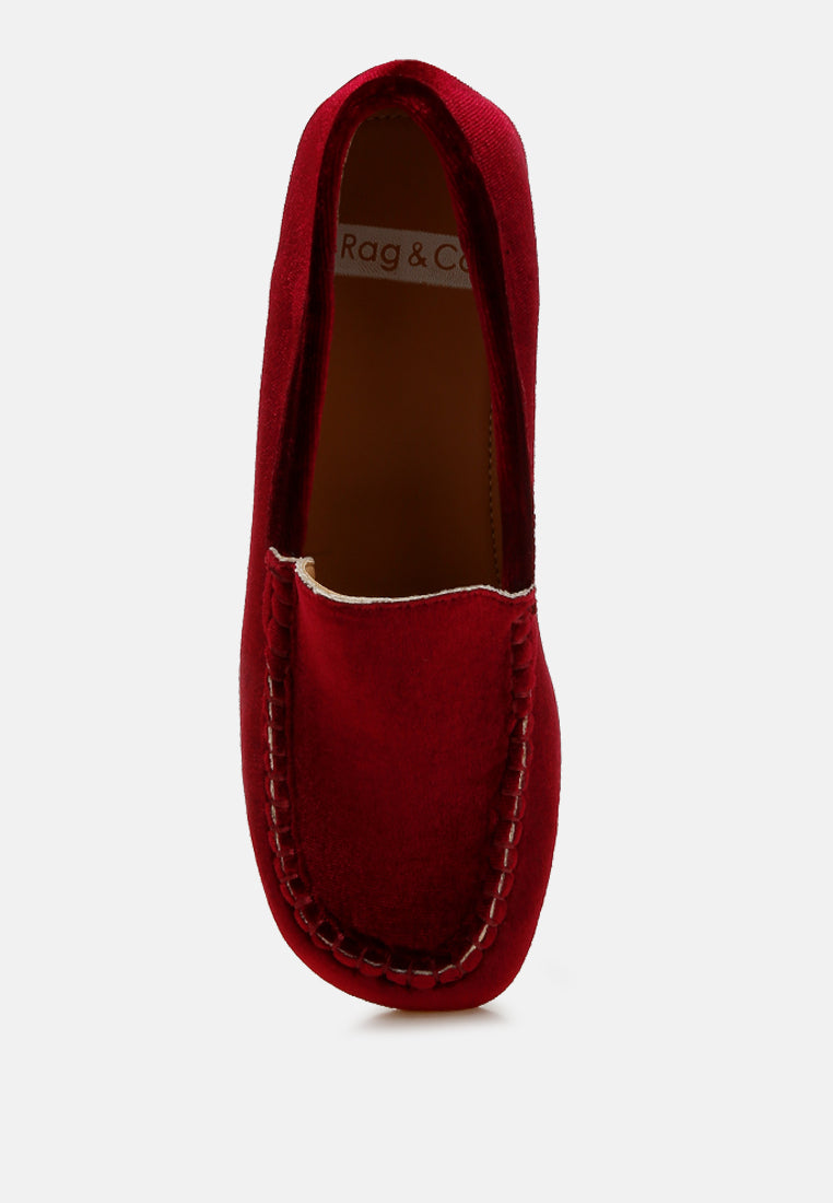 robua velvet flat loafers#color_burgundy