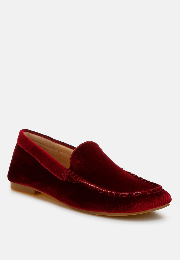 Mocasines planos terciopelo robua#color_burdeos