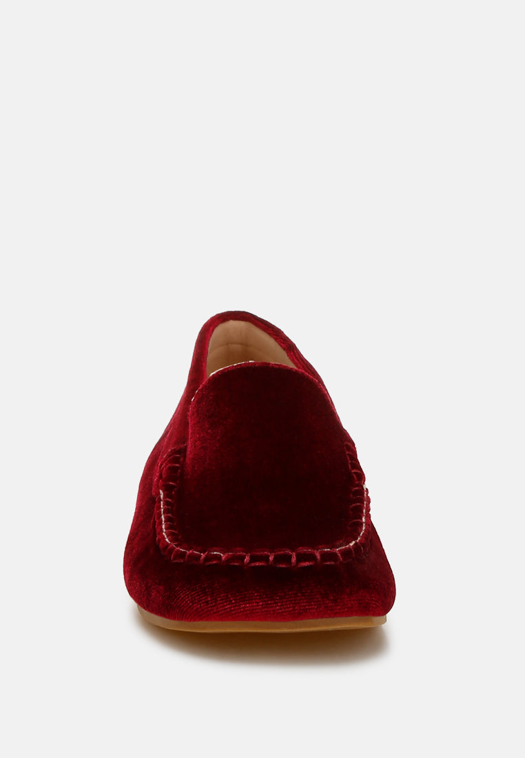 velvet flat loafers by ruw#color_burgundy