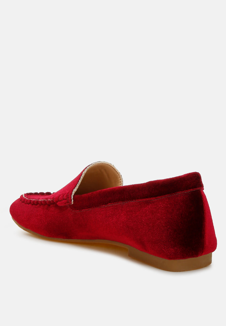 velvet flat loafers by ruw#color_burgundy