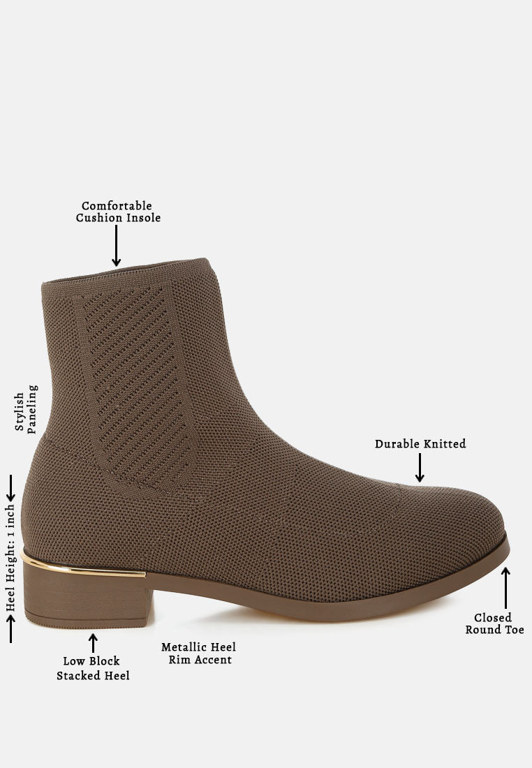rosamund knitted sock boots#color_taupe