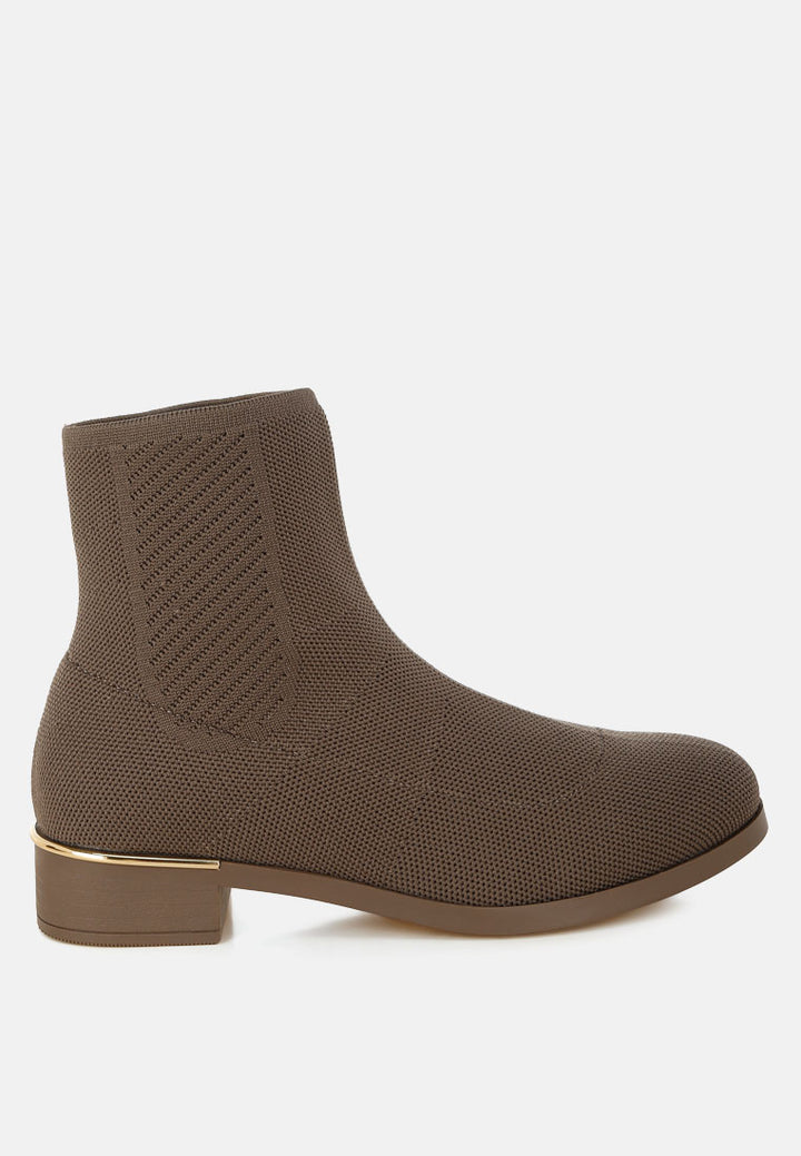 rosamund knitted sock boots#color_taupe