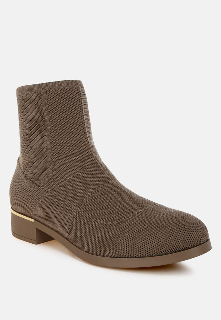 rosamund knitted sock boots#color_taupe