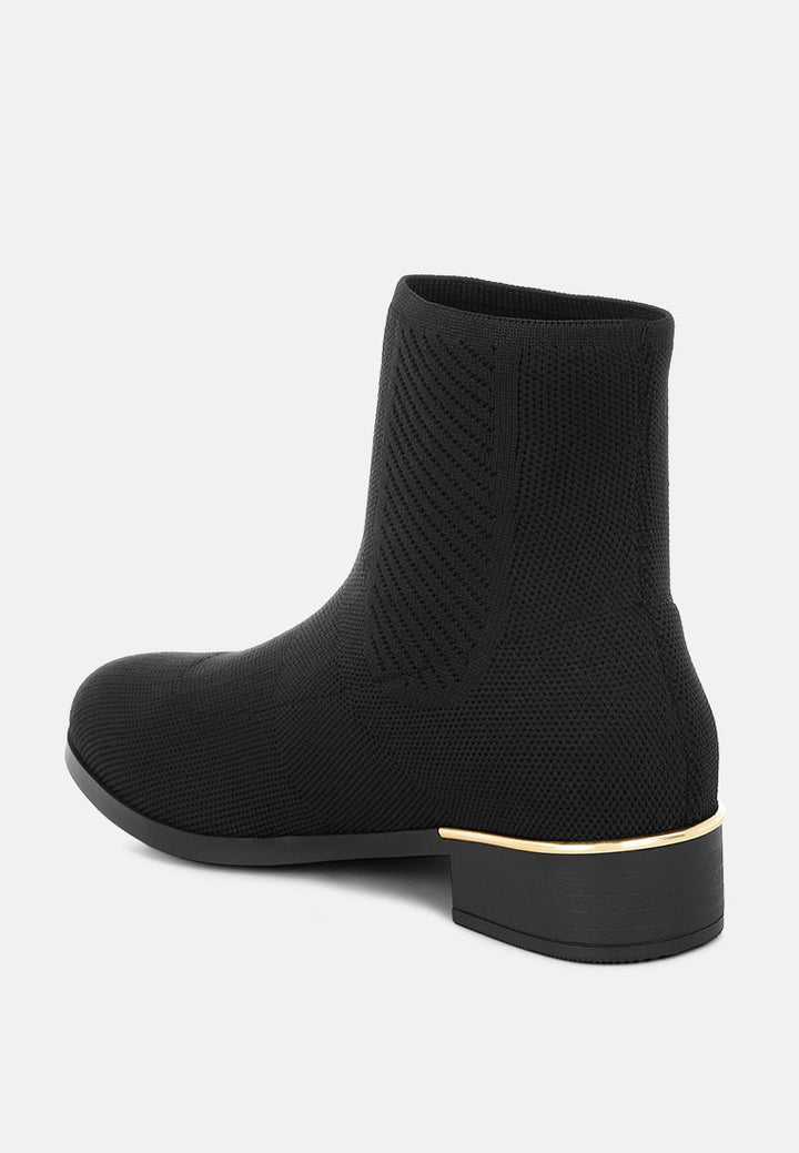 rosamund knitted sock boots#color_black
