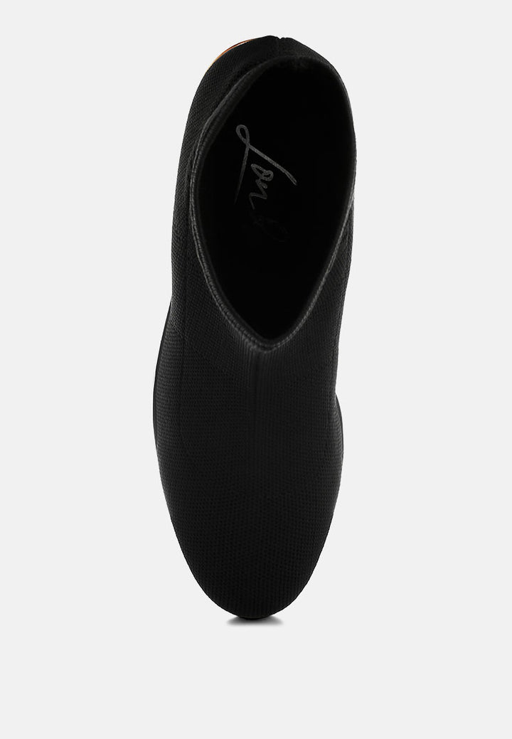 rosamund knitted sock boots#color_black