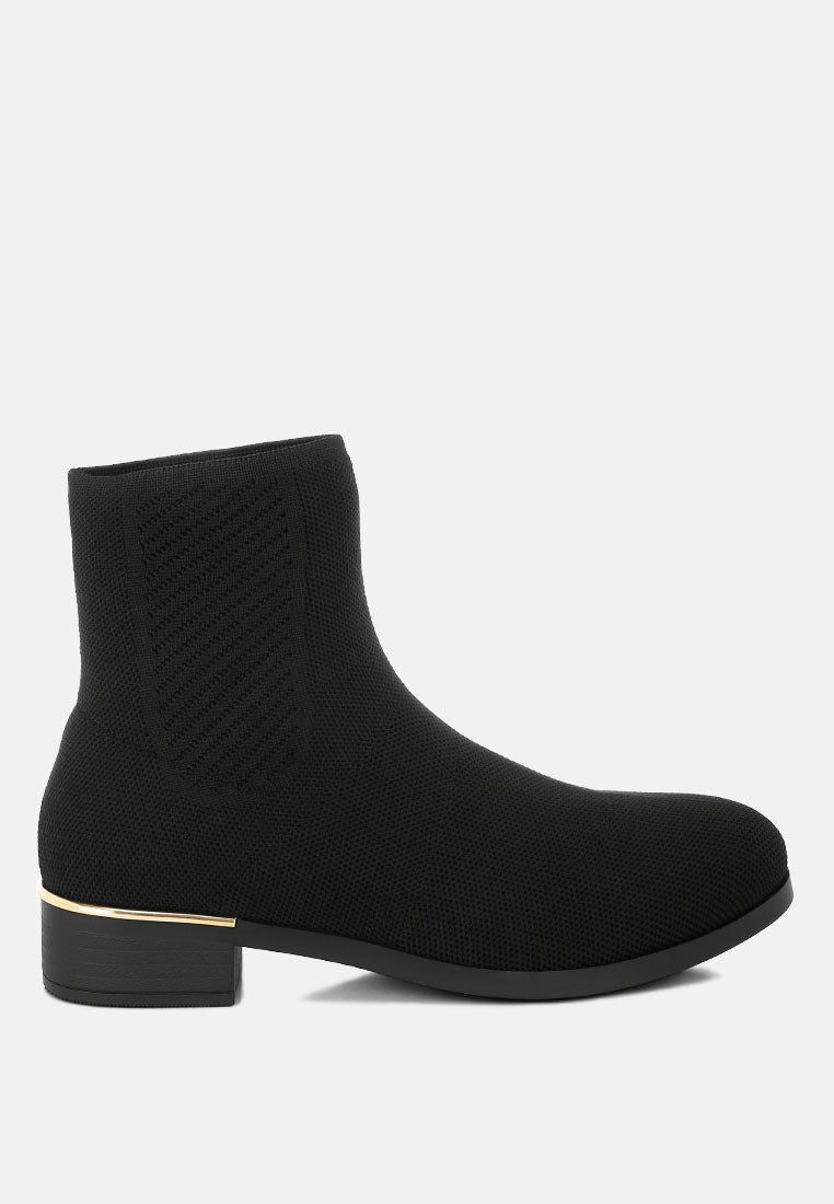 rosamund knitted sock boots#color_black
