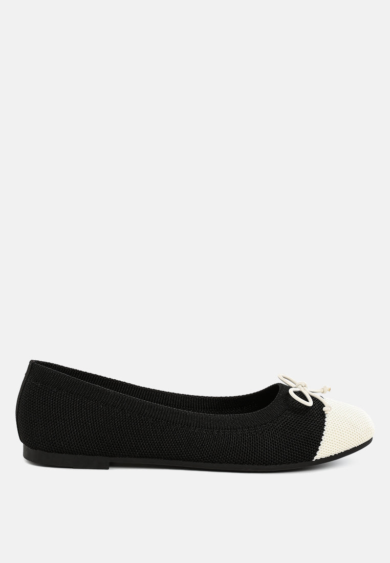 rosario two tone ballerinas#color_black-white