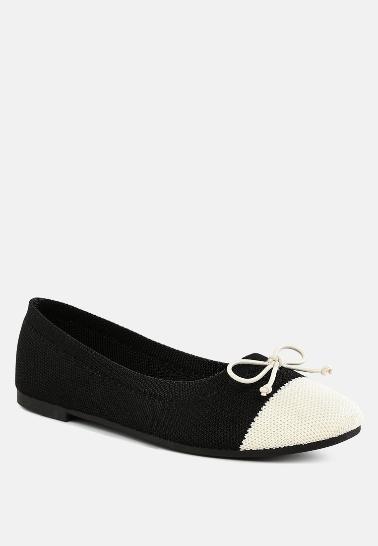 rosario two tone ballerinas#color_black-white