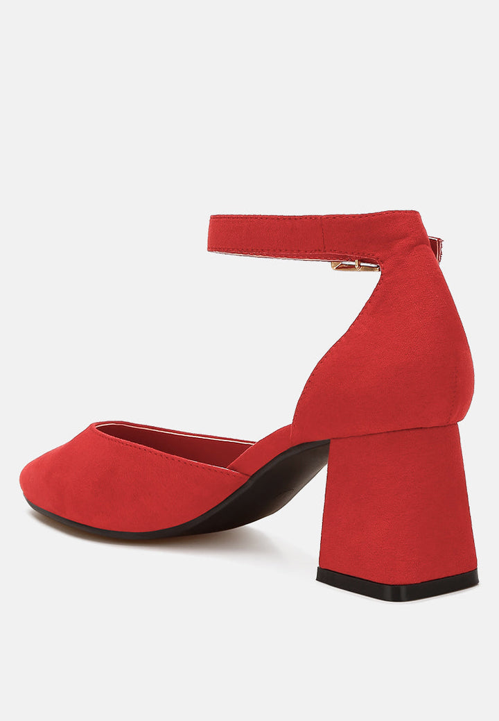 microfiber block heel sandals by rag#color_red