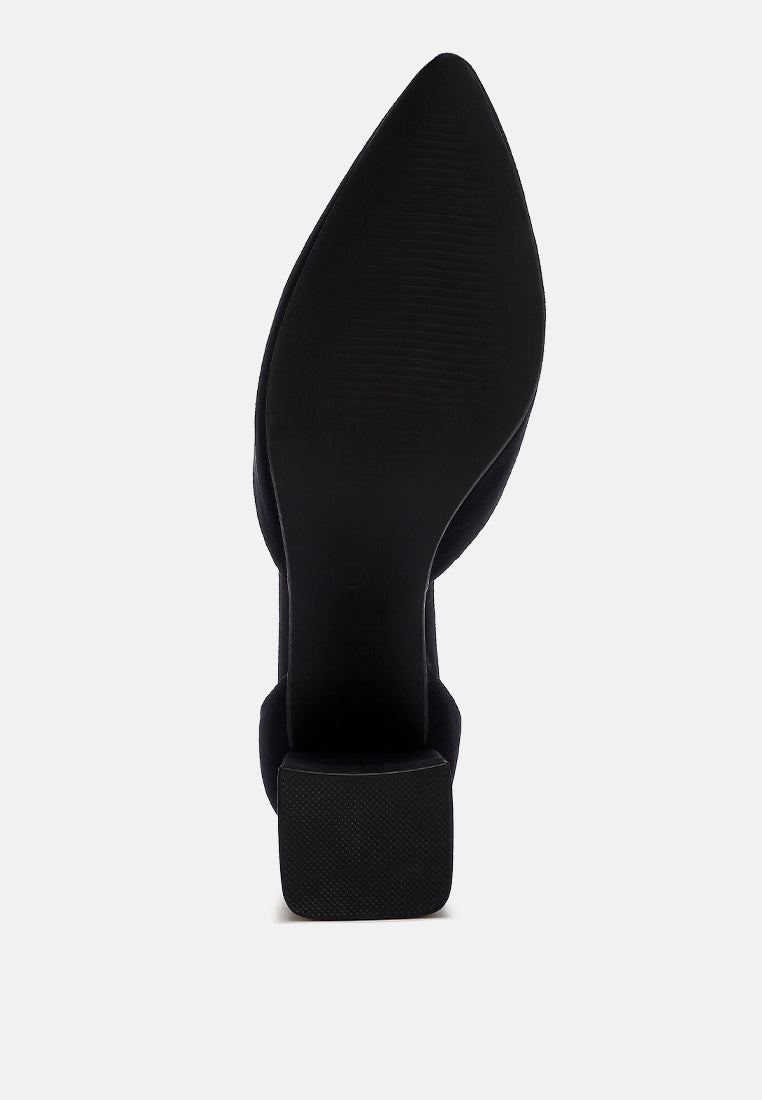 microfiber block heel sandals by rag#color_black