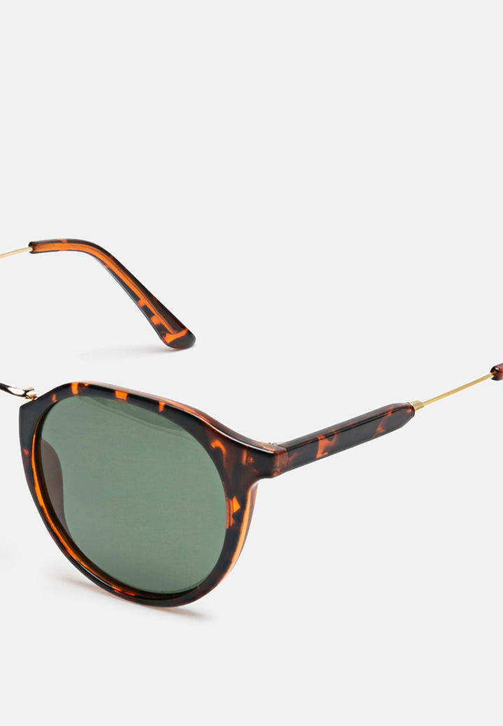 printed frame cateye sunglasses#color#green