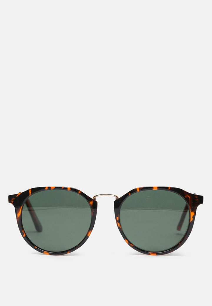 printed frame cateye sunglasses#color#green