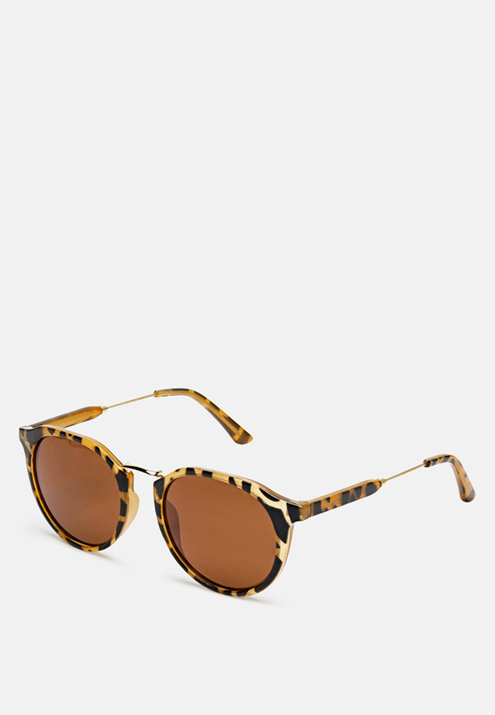 printed frame cateye sunglasses#color_leopard