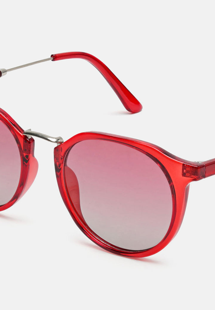 printed frame cateye sunglasses#color_red