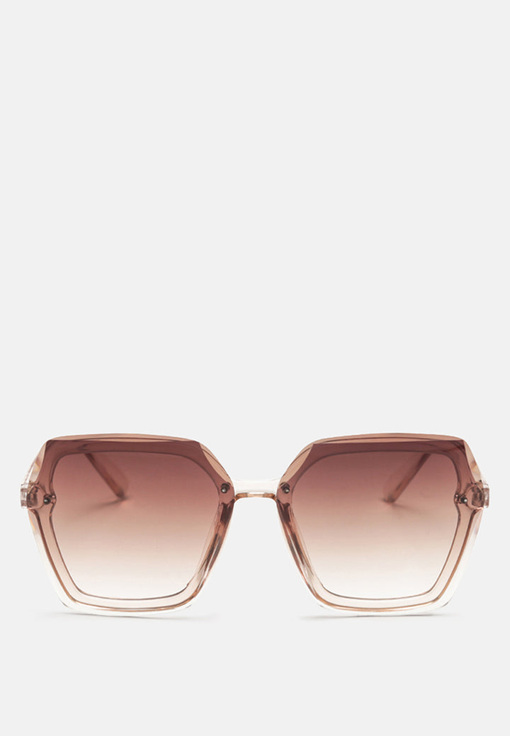 hexagon sunglasses#color_brown