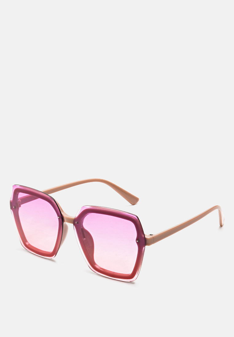 hexagon sunglasses#color_pink