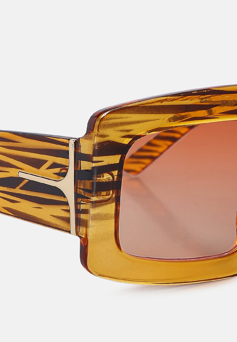 green designer stripe square sunglasses#color_orange