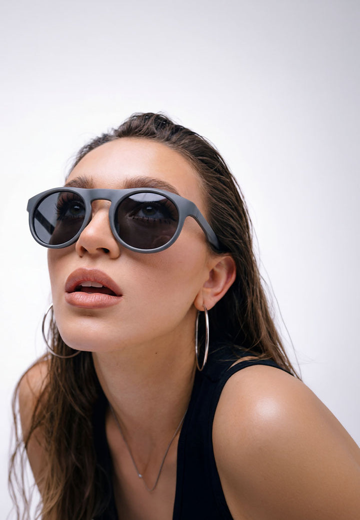 round flat sunglasses by ruw#color_grey