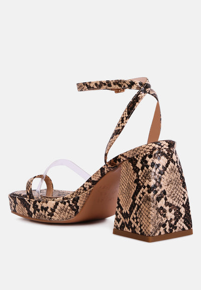 such flirt snake pattern block heeled sandals#color_macchiato