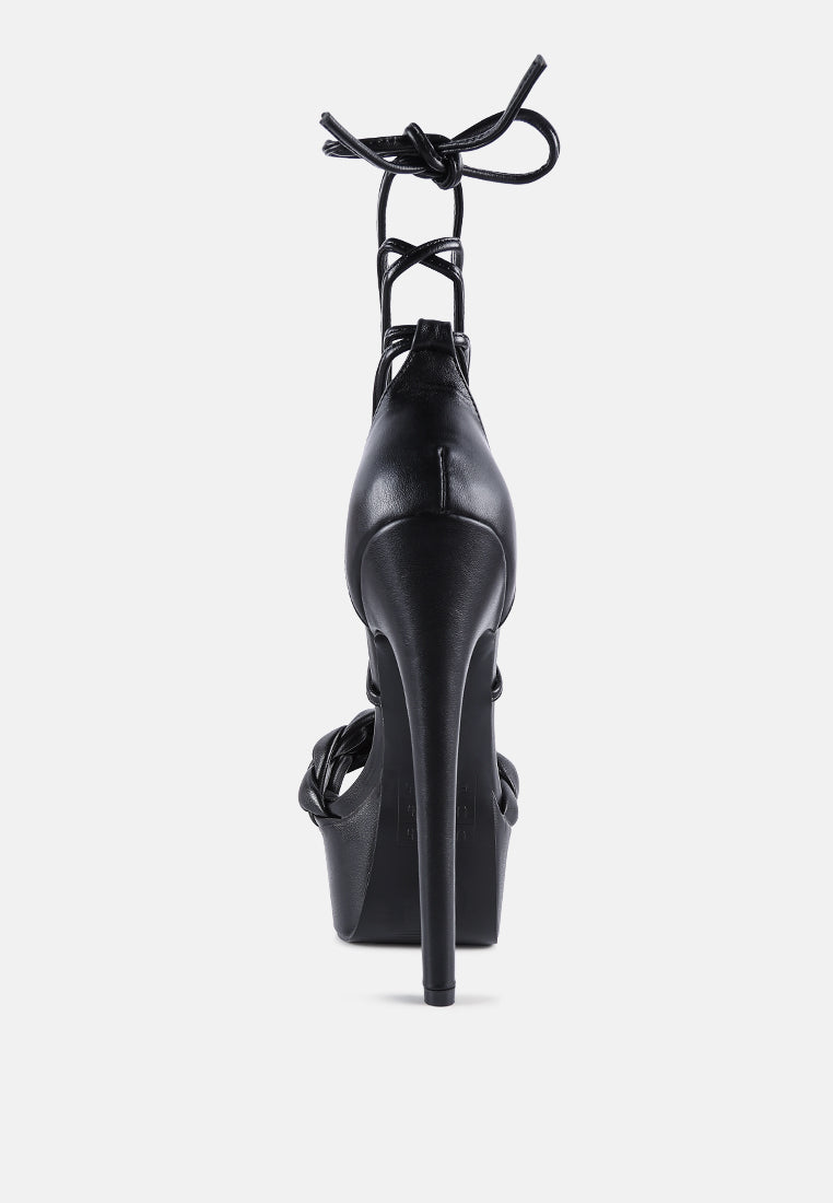 sandalias de plataforma alta trenzadas con cordones twerk#color_negro