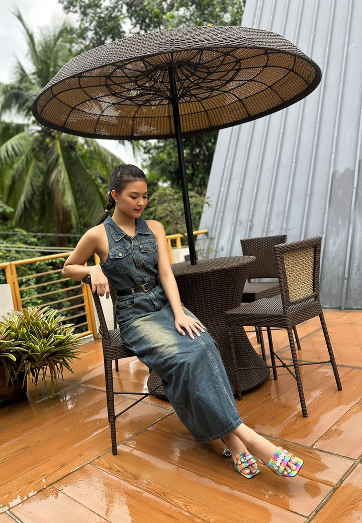 deeba clear heel jewel sandals#color_rainbow