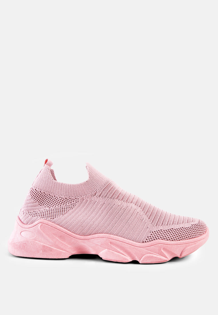 blade knitted  actives trainers#color_pink