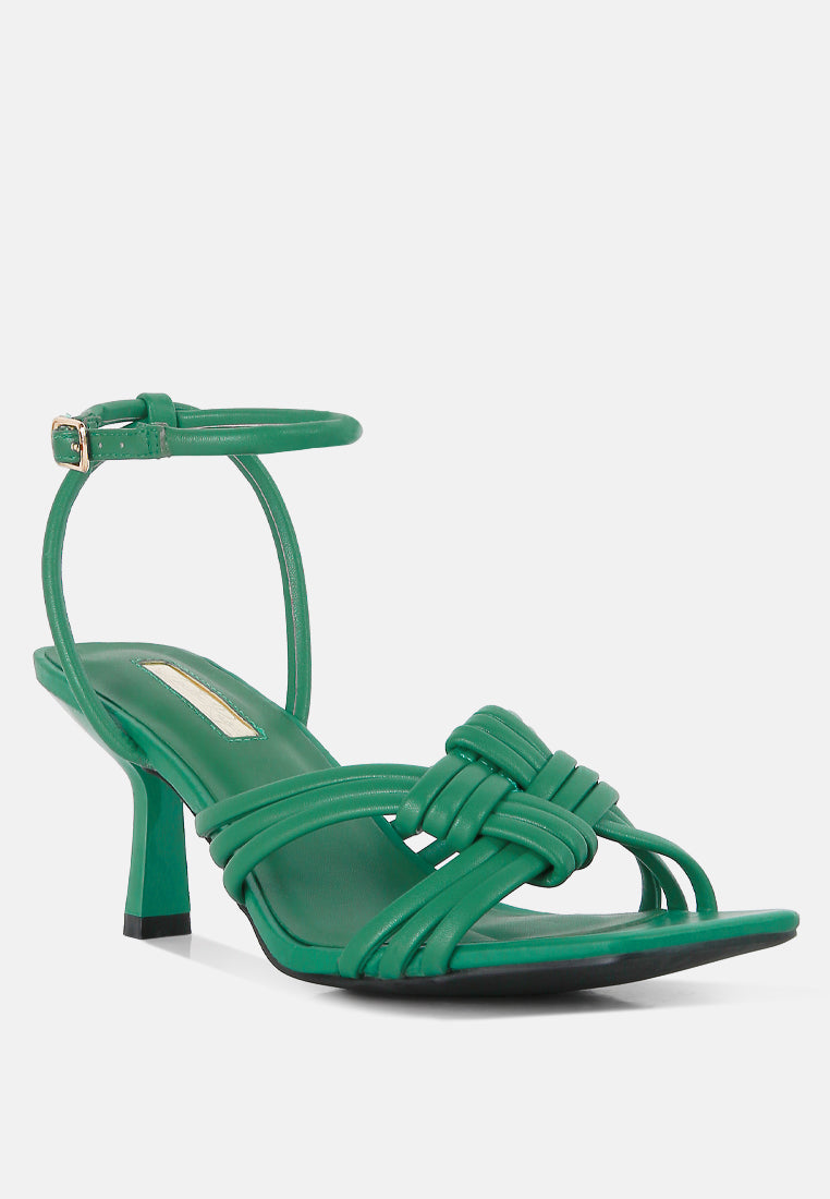 weekend pick box knot pin heel sandals by ruw#color_green