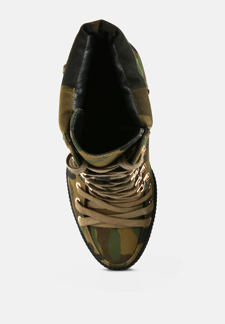 Buy Palmetto Camouflage Ankle Boots Online | London Rag USA