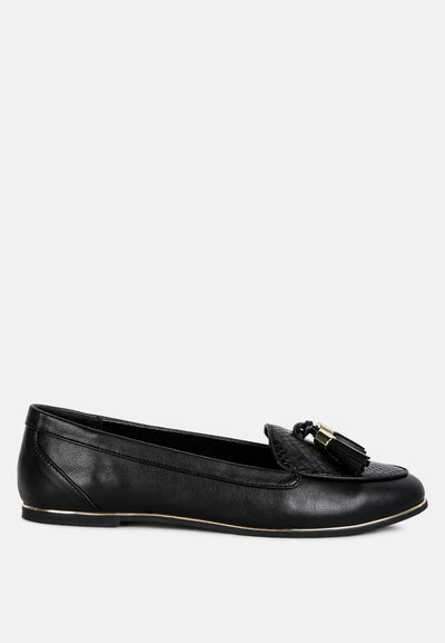 cabbose casual bow loafers#color_black