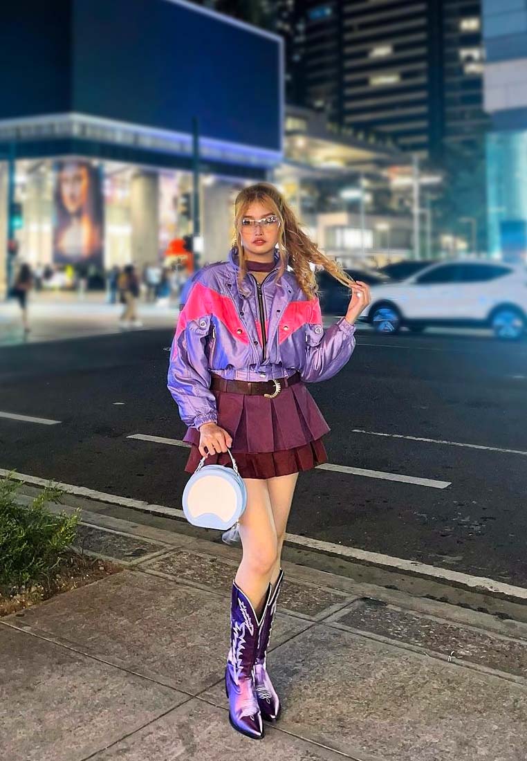 priscilla western cowboy calf boots#color_purple