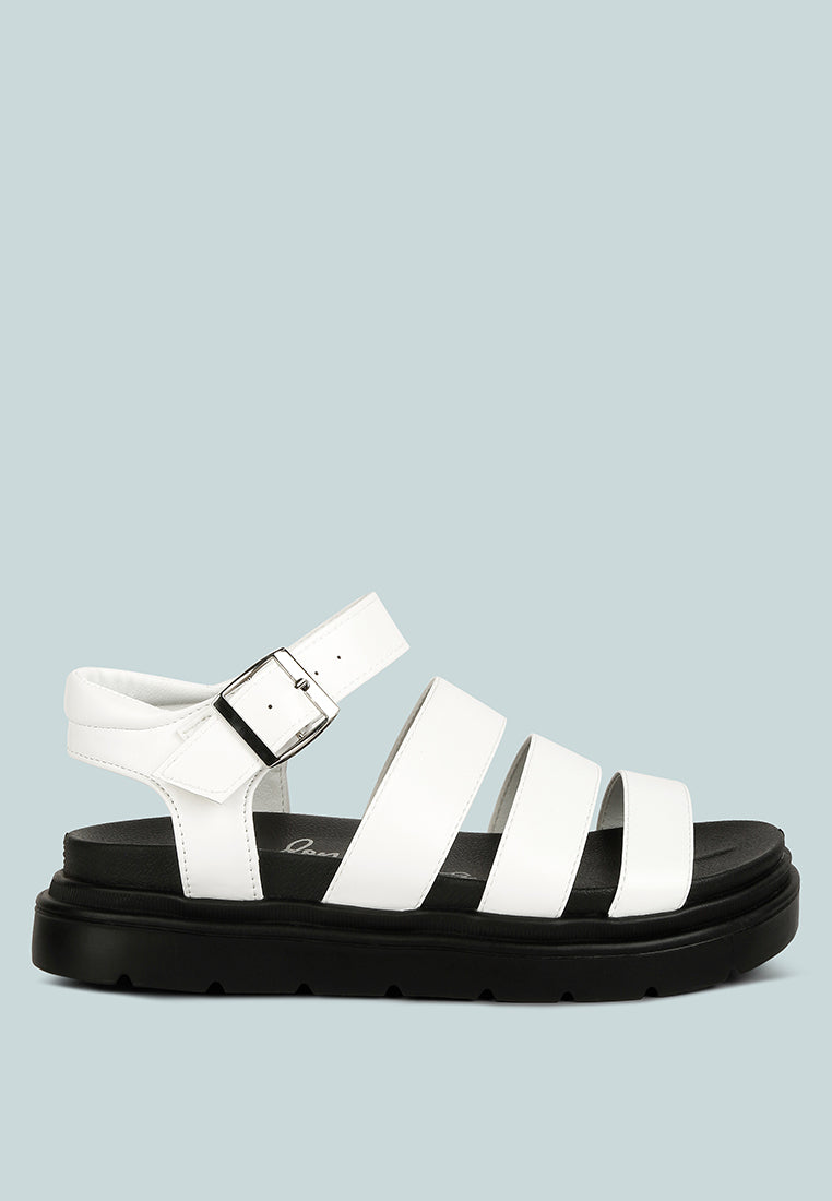 belcher faux leather gladiator sandals by ruw#color_white