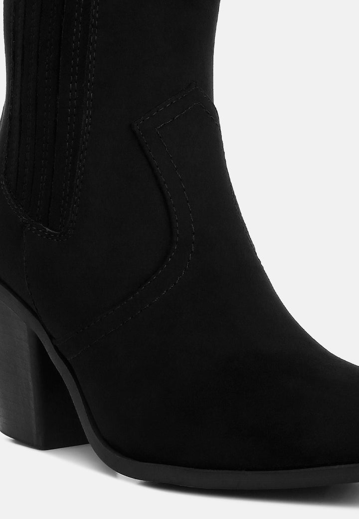yale high ankle cowboy boots in black#color_black