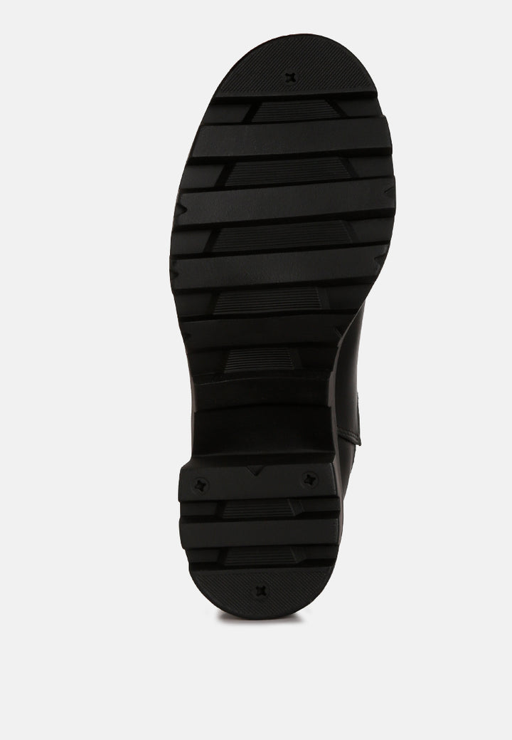 maddie block heel platform chelsea boots#color_black