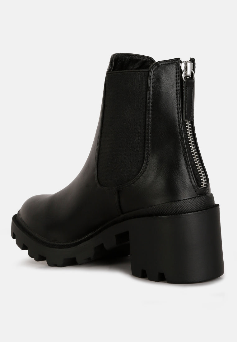 maddie block heel platform chelsea boots#color_black