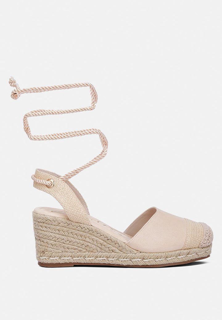 lace-up crochet espadrilles by rag#color_beige