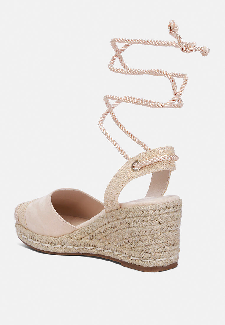 lace-up crochet espadrilles by rag#color_beige