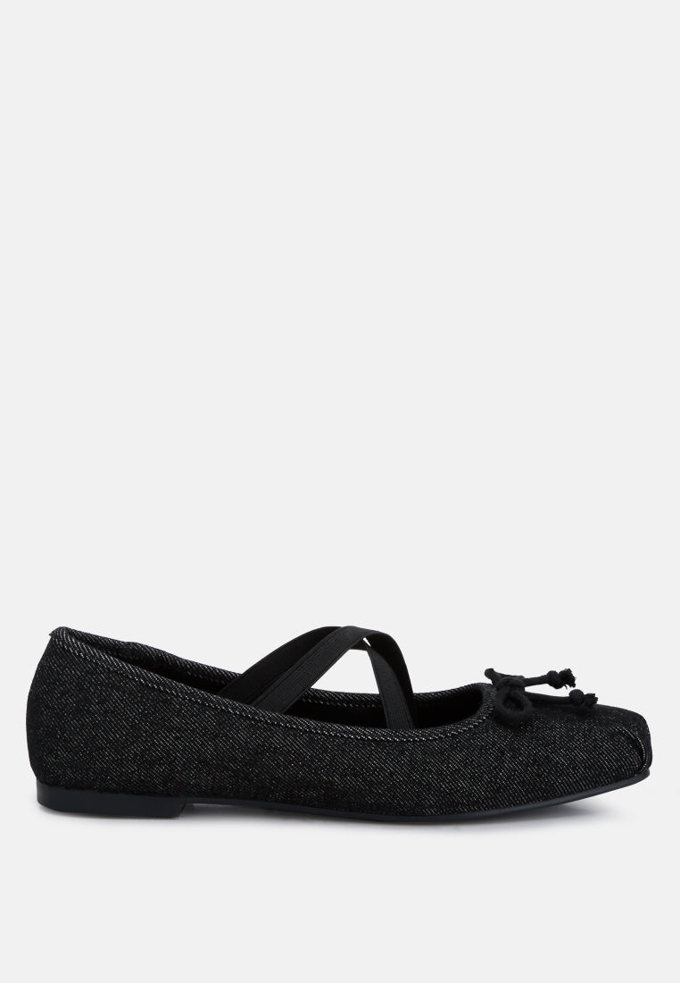 criss cross strap ballet flats by ruw#color_black