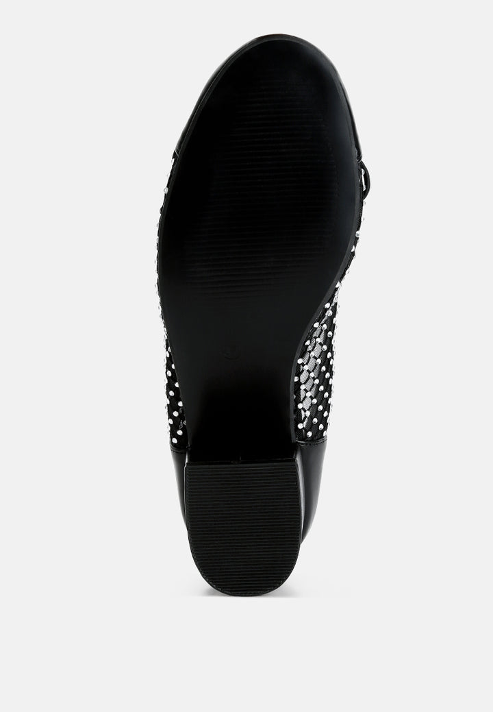 mesh ballerina pumps by ruw#color_black